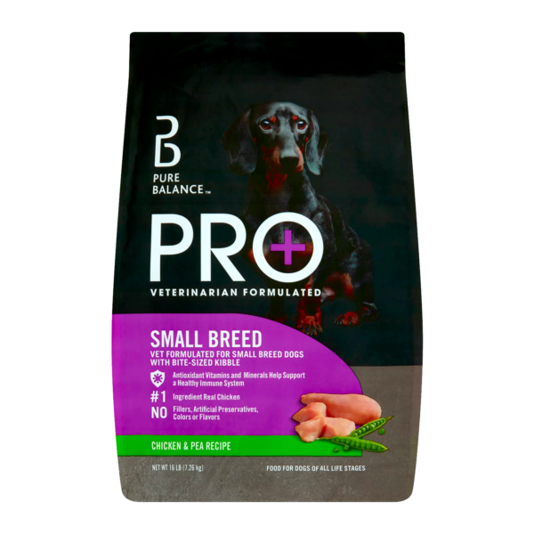 Pure Balance Pro+ Small Breed Chicken & Pea Recipe Dry Dog Food, 16 lbs