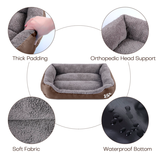 Dog Bed for Small Medium Large Dogs Puppy Cushion Kennel Pet Beds Rectangle - Image 2