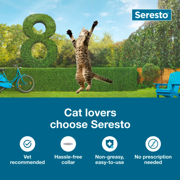 Seresto Cat Vet-Recommended Flea & Tick Prevention 8 Month Collar for Cats - Image 3